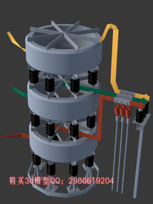 電抗器3dmax模型